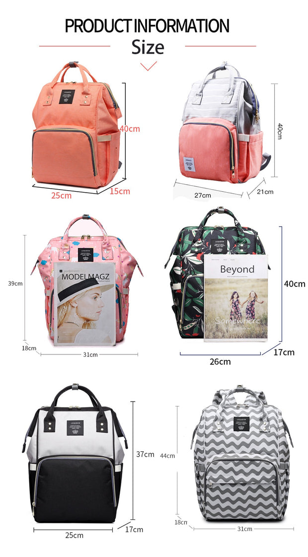 LEQUEEN Waterproof Diaper Bag