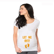 Maternity Short Sleeve Cartoon Print T-Shirt