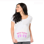 Maternity Short Sleeve Cartoon Print T-Shirt