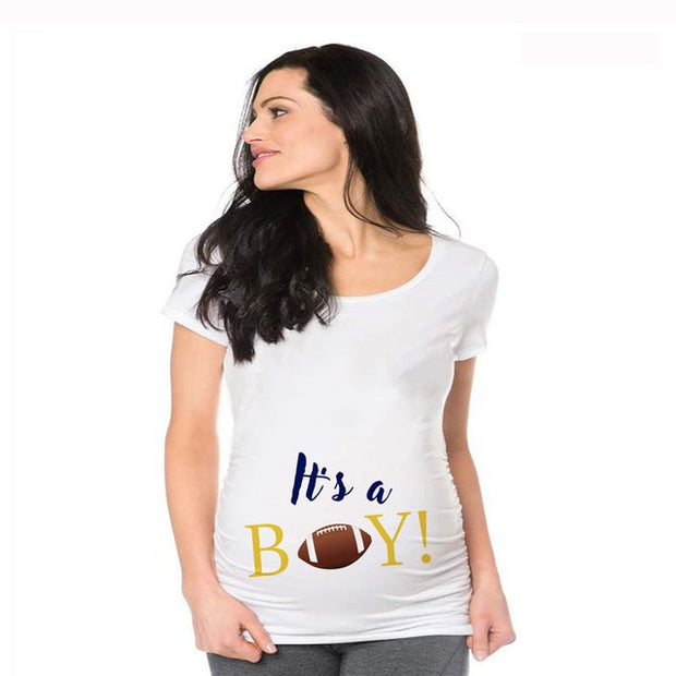 Maternity Short Sleeve Cartoon Print T-Shirt