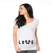 Maternity Short Sleeve Cartoon Print T-Shirt