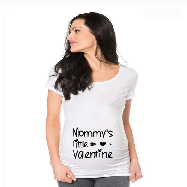 Maternity Short Sleeve Cartoon Print T-Shirt