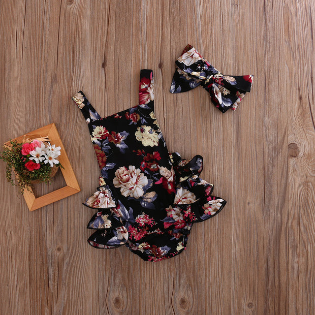 Baby Flower Sleeveless Jumpsuit