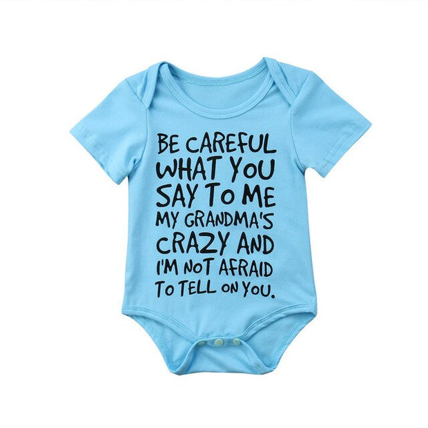 Newborn Grandma Short Sleeve Romper Jumpsuit