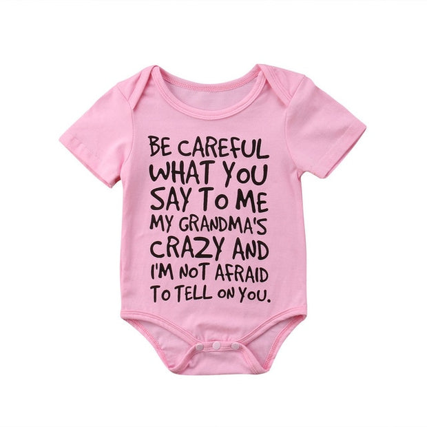 Newborn Grandma Short Sleeve Romper Jumpsuit