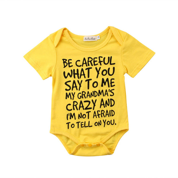 Newborn Grandma Short Sleeve Romper Jumpsuit