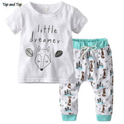 Top and Top baby girls clothing sets 2019 summer infant petal short sleeve t-shirts pants 2pcs toddler newborn girl clothes