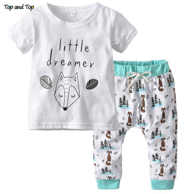 Top and Top baby girls clothing sets 2019 summer infant petal short sleeve t-shirts pants 2pcs toddler newborn girl clothes