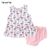 Top and Top baby girls clothing sets 2019 summer infant petal short sleeve t-shirts pants 2pcs toddler newborn girl clothes