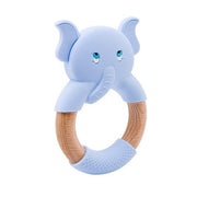 Silicone Wooden Ring Hand Baby Teether