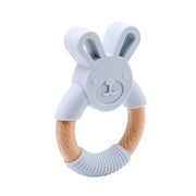 Silicone Wooden Ring Hand Baby Teether