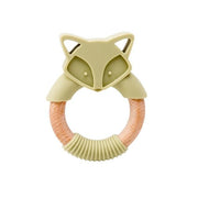 Silicone Wooden Ring Hand Baby Teether
