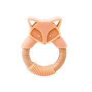 Silicone Wooden Ring Hand Baby Teether
