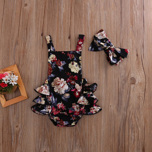 Baby Flower Sleeveless Jumpsuit