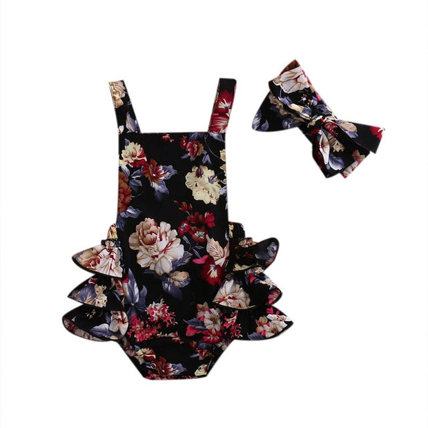 Baby Flower Sleeveless Jumpsuit