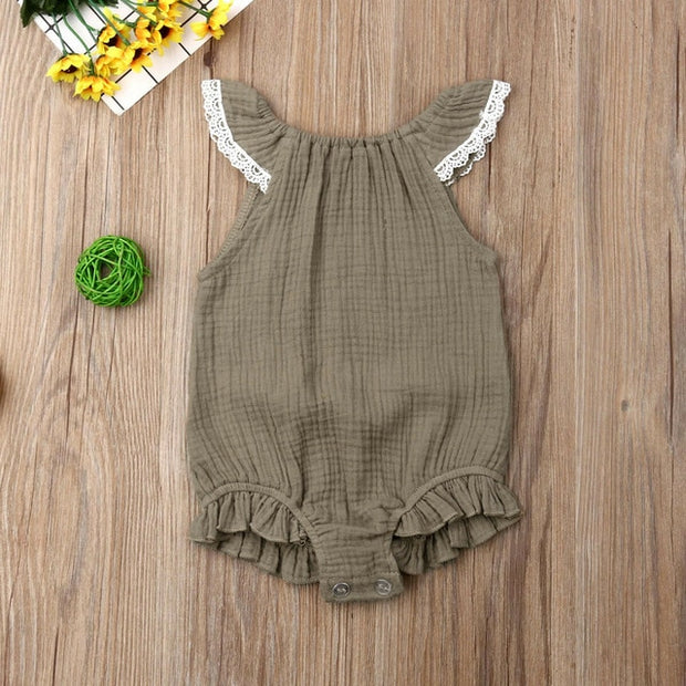 Lace Short Sleeve Summer Romper
