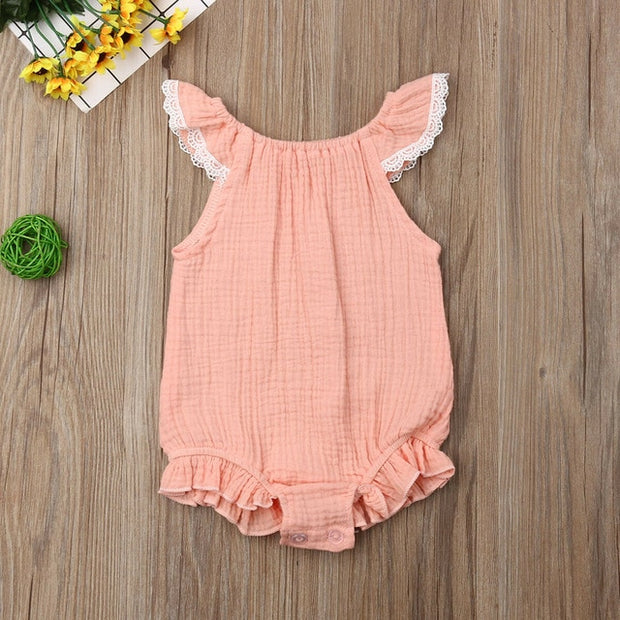 Lace Short Sleeve Summer Romper