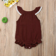 Lace Short Sleeve Summer Romper