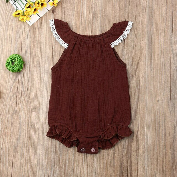 Lace Short Sleeve Summer Romper