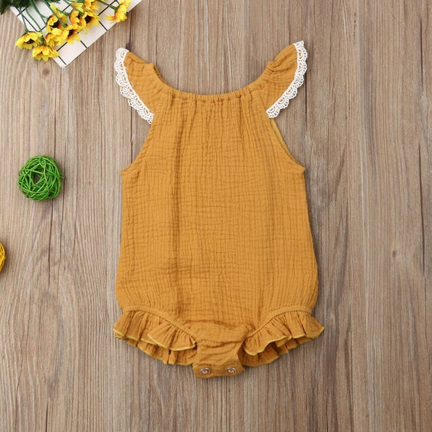 Lace Short Sleeve Summer Romper