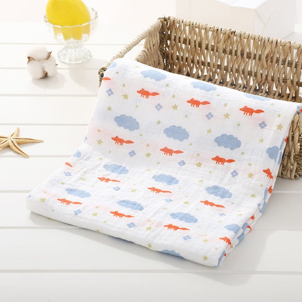 Muslin 100% Cotton Baby Swaddles Soft Newborn Blankets