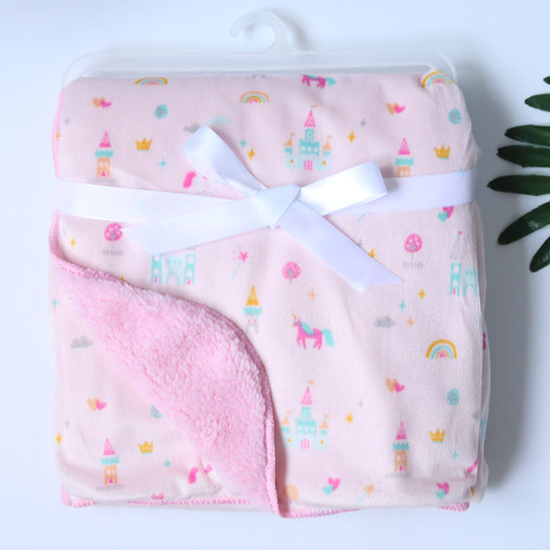 Baby Blankets New Thicken Double Layer Coral Fleece