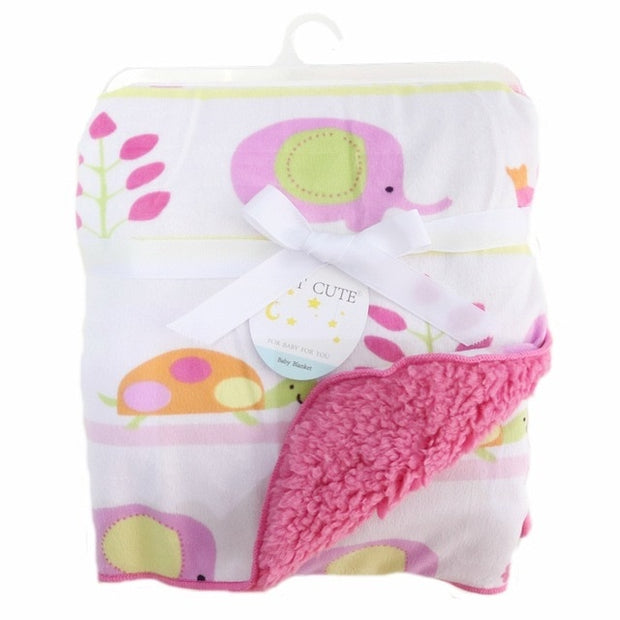 Baby Blankets New Thicken Double Layer Coral Fleece