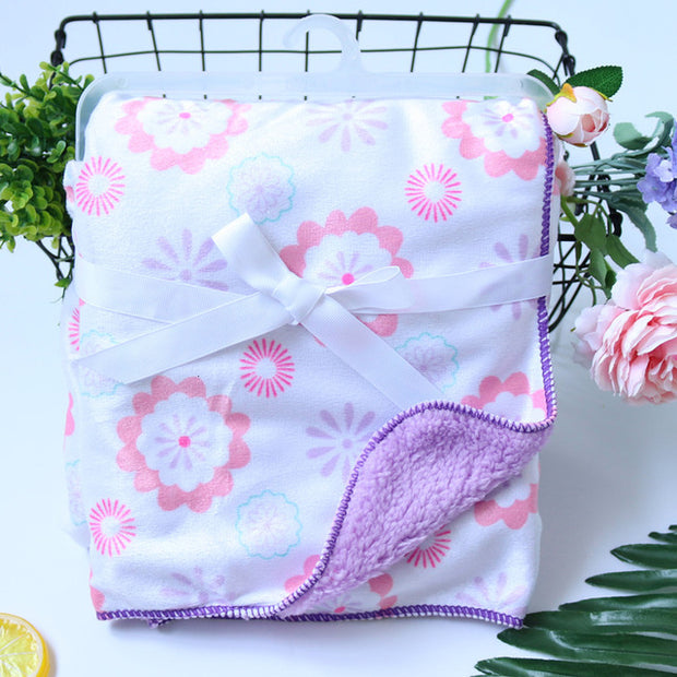 Baby Blankets New Thicken Double Layer Coral Fleece