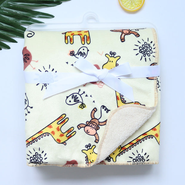 Baby Blankets New Thicken Double Layer Coral Fleece