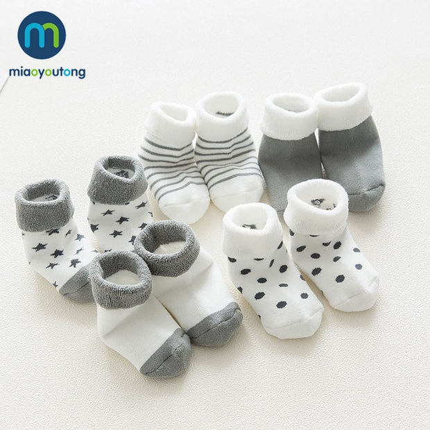 5 pair High Quality  Comfort Cotton Newborn Socks Kids Boy