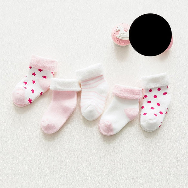 5 pair High Quality  Comfort Cotton Newborn Socks Kids Boy