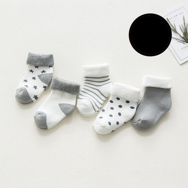5 pair High Quality  Comfort Cotton Newborn Socks Kids Boy