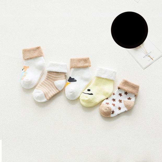 5 pair High Quality  Comfort Cotton Newborn Socks Kids Boy