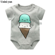 Short Sleeve Unisex Animal style infant Jumpsuit