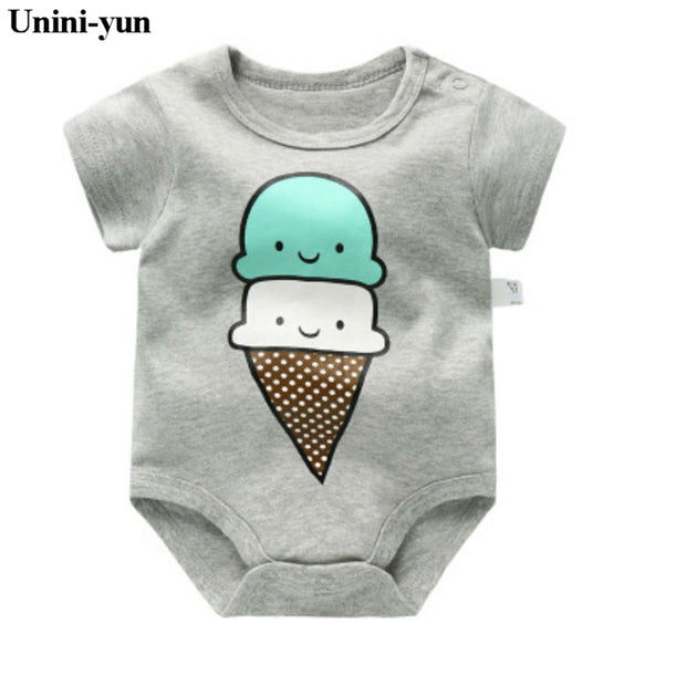 Short Sleeve Unisex Animal style infant Jumpsuit