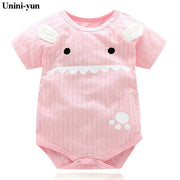 Short Sleeve Unisex Animal style infant Jumpsuit