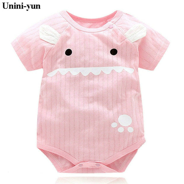Short Sleeve Unisex Animal style infant Jumpsuit