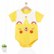 Short Sleeve Unisex Animal style infant Jumpsuit