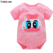 Short Sleeve Unisex Animal style infant Jumpsuit