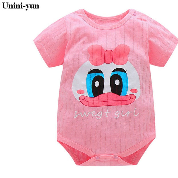Short Sleeve Unisex Animal style infant Jumpsuit