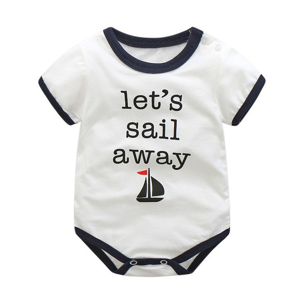Short Sleeve Unisex Animal style infant Jumpsuit