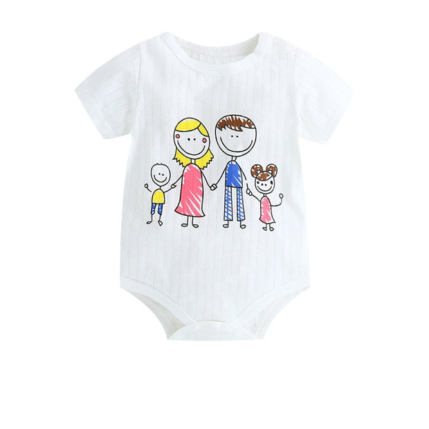 Short Sleeve Unisex Animal style infant Jumpsuit