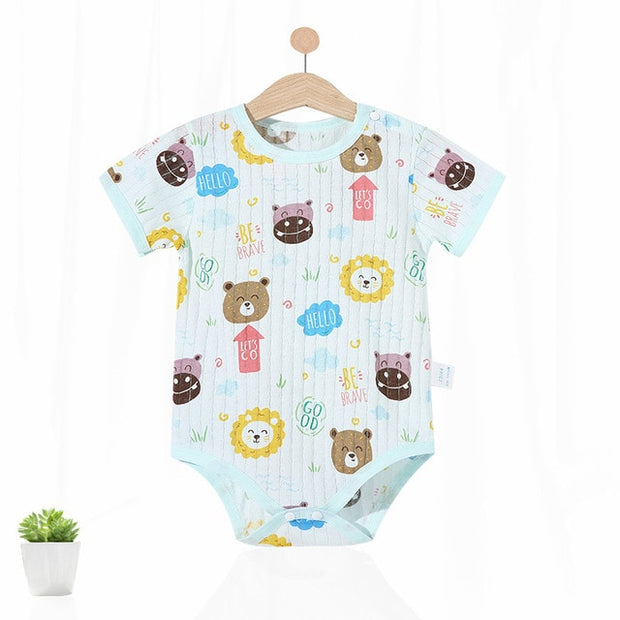 Short Sleeve Unisex Animal style infant Jumpsuit