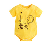 Short Sleeve Unisex Animal style infant Jumpsuit
