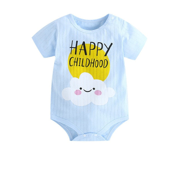 Short Sleeve Unisex Animal style infant Jumpsuit