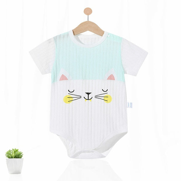 Short Sleeve Unisex Animal style infant Jumpsuit