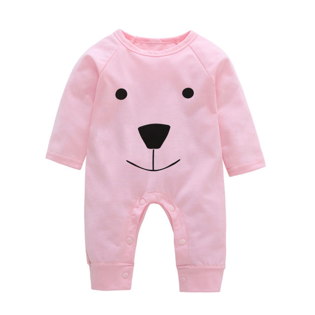 Long Sleeve Unisex  Baby Rompers cute Animal Printed