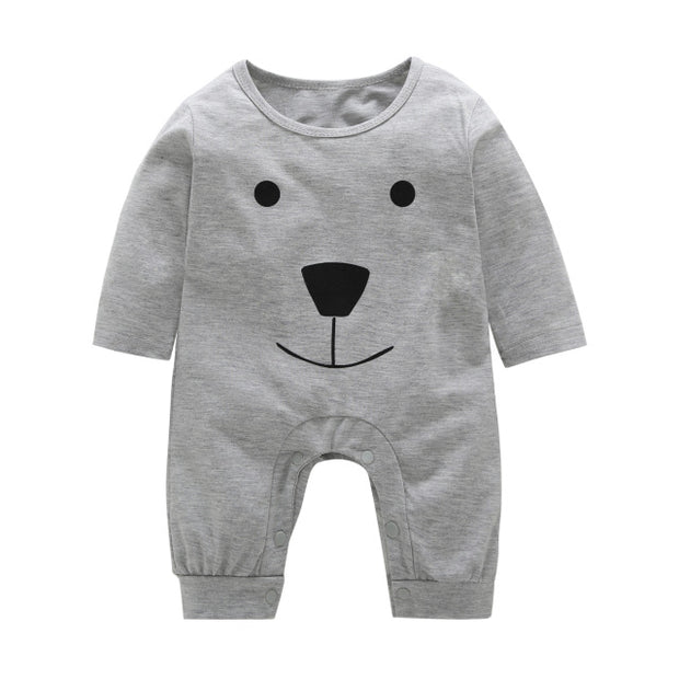 Long Sleeve Unisex  Baby Rompers cute Animal Printed