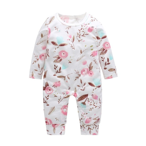 Long Sleeve Unisex  Baby Rompers cute Animal Printed