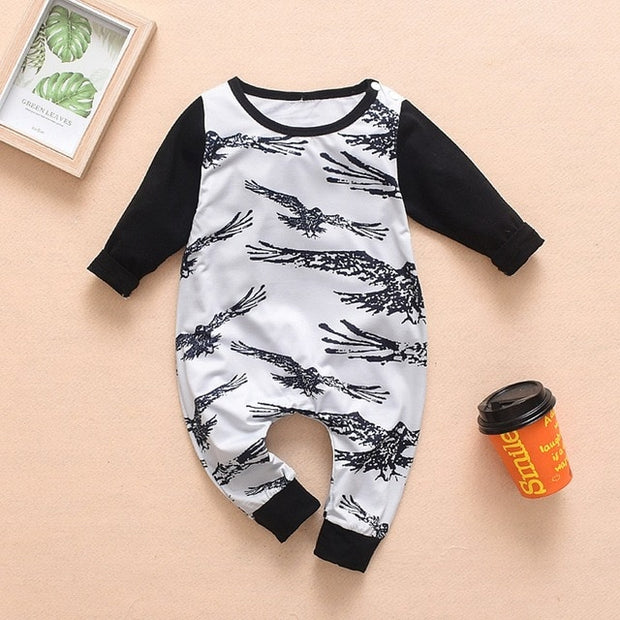 Long Sleeve Unisex  Baby Rompers cute Animal Printed